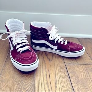 Maroon High Top Vans